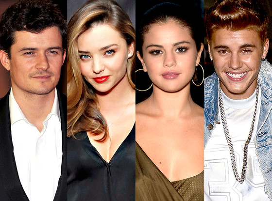 Orlando Bloom, Miranda Kerr, Selena Gomez, Justin Bieber Orlando Bloom, Miranda Kerr, Selena Gomez, Justin Bieber